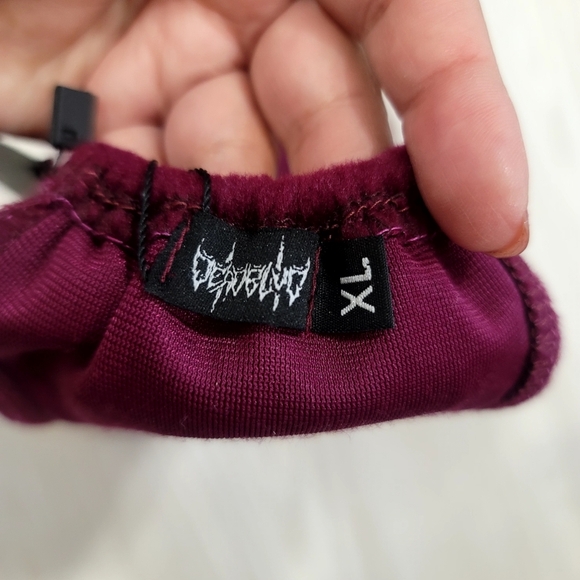 🦃🦃NEW Dolls Kill DEADBLUD Velvet micro bikini set size XL - Picture 7 of 10